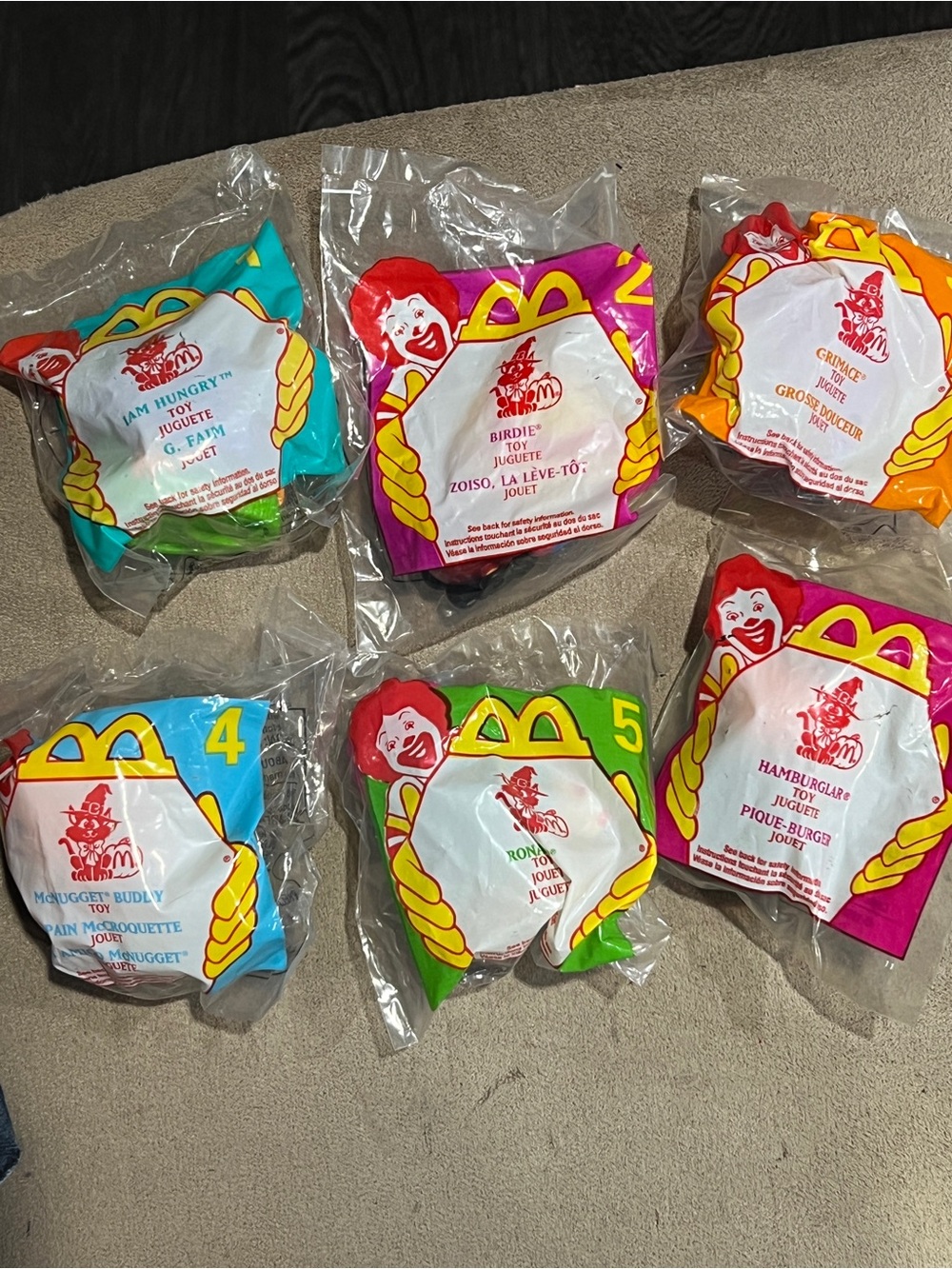 Mcdonalds happy meal toys 1998 Halloween #1-6 complete set Ronald Grimace Birdie